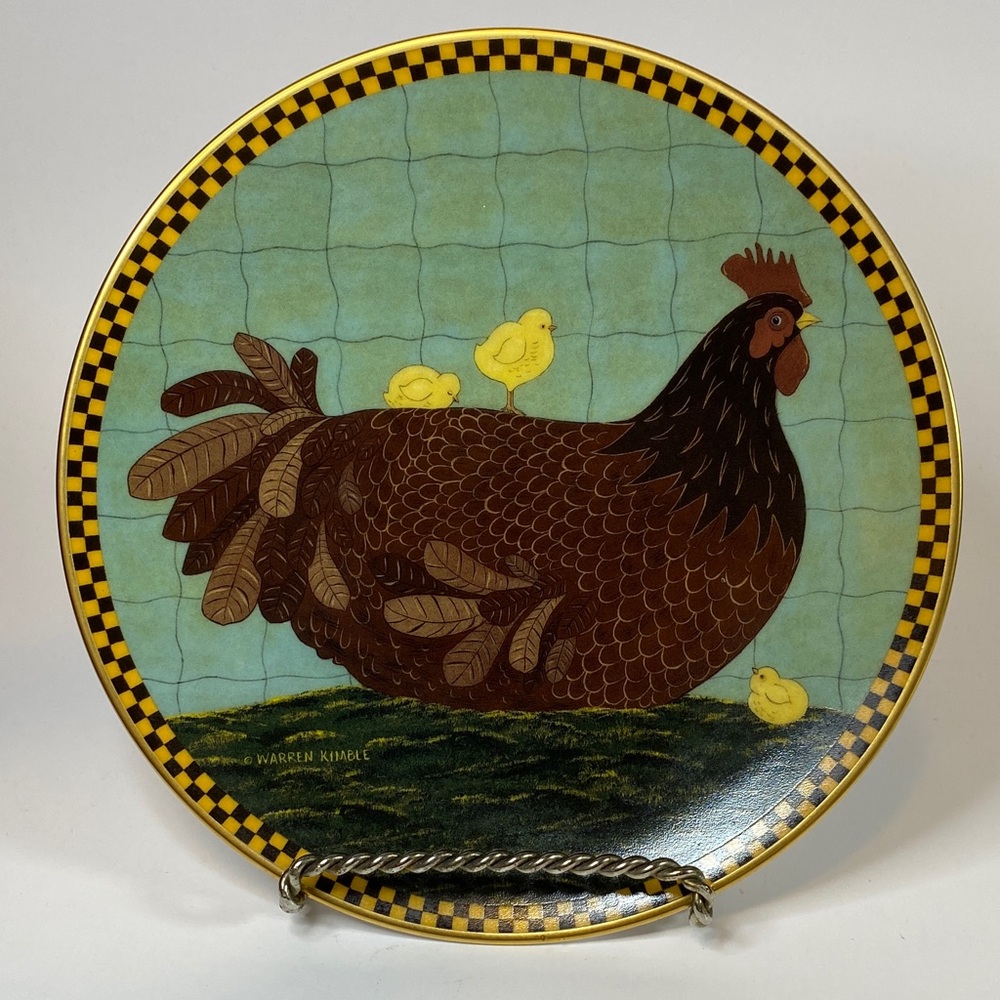 Warren Kimble Barnyard Animals Series by Lenox “Brown Hen and Chicks